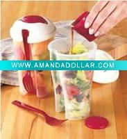 salad cup with fork AS SEEN ON TV