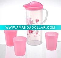 plastic water jug set