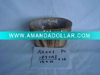 Wholesale The Hot Selling Oval Wooden Bucket With Plastic Liner