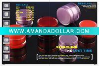 colored cylinder acrylic jar/cosmetic packaging