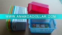 Household storage plastic basket