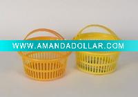 Wholesale MINI plastic storage basket in round with handle