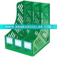 Wholesale 3-layer Plastic file holder Plastic document basket File basket Plastic desk organiazer Seperated packing file basket
