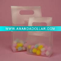 Tall Frosted Handle Plastic Tote Box