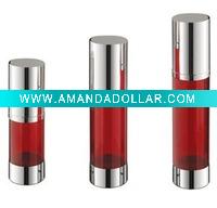 Wholesale cylinder airless bottle with aluminum bottom and cap