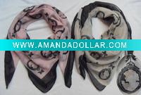 human head polyester scarf