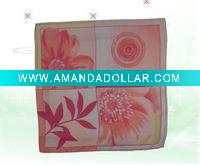 Check flower scarf shawl