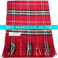 Unisex cashmere Grid Scarf