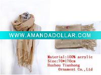 embroidery cashmere scarf