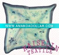 Wholesale chiffon fabric Blue flowers ladies' scarf