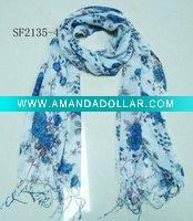 flora pattern printed fashion scarf