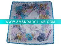 2010 polyester printed square scarf,