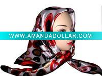 Wholesale Islamic luxury silklike square scarf