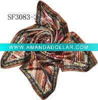Wholesale fashion square satin scarves