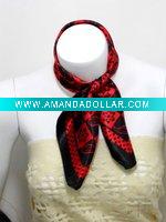 Square satin silk scarves
