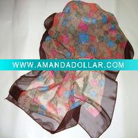 Square silk scarf