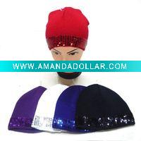 Wholesale Sequin Beanie Skull Head Wrap Knit Hat JYHAT00079