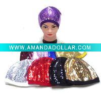 Wholesale Sequin Beanie Skull Head Wrap Knit Hat JYHAT00135