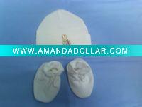 Wholesale newborn baby hats/caps+Spats set of baby