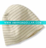 Wholesale 100% striped organic cotton baby hat
