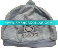 Wholesale new lovely embroidery cotton baby caps,baby wear