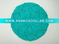 Wholesale Fashion jacquard Ladies knit fitted hat