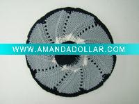 Wholesale Winter fashion Knit Beret With Pompom (Black/Grey/White)