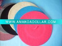 Wholesale 100% wool lady's fashion knitted beret