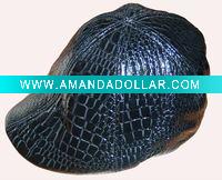 fashion pu beret cap