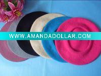 100% wool lady's fashion knitted beret