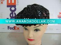 Black colors sequin berets BK-009
