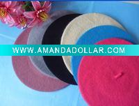 Wholesale 100% wool lady's fashion knitted beret