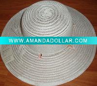Wholesale lady hat , sewn pp braid hat