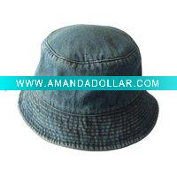 washed denim hat