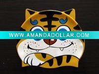 Wholesale tiger-shape cartoon swimming cap