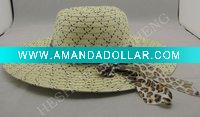 Wholesale natural straw hat/lady's high quality hat/promotion sandbeach hat