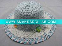 Wholesale lady's summer straw hats/high quality hat/promotion sandbeach hat