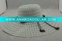 Wholesale lady's straw hats/straw cowboy hats/ladies fashion hats