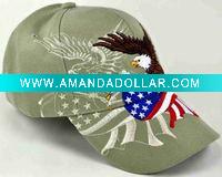 Wholesale washed baseball cap military cap with patch and embroidered