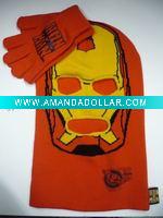 Wholesale Boy's knitted new style spider man funny hood
