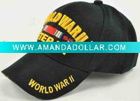 Wholesale washed baseball cap military cap with patch and embroidered