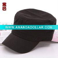 Wholesale washed military cap with patch and embroidered