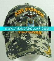 Wholesale washed military cap with patch and embroidered