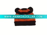 Wholesale 2011 new fashion acrylic baby animal face knitted jacquard beanie hat