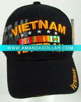 Wholesale washed military cap with patch and embroidered