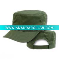 Wholesale washed military cap with patch and embroidered