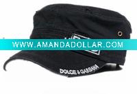 Wholesale washed military cap with patch and embroidered