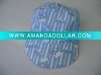 All over print cotton poplin baby caps