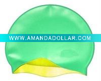 Wholesale Hot selling fashional OEM silicone swimming cap for adult & children