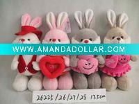 plush bunny animal( with hear,hat and clothes)